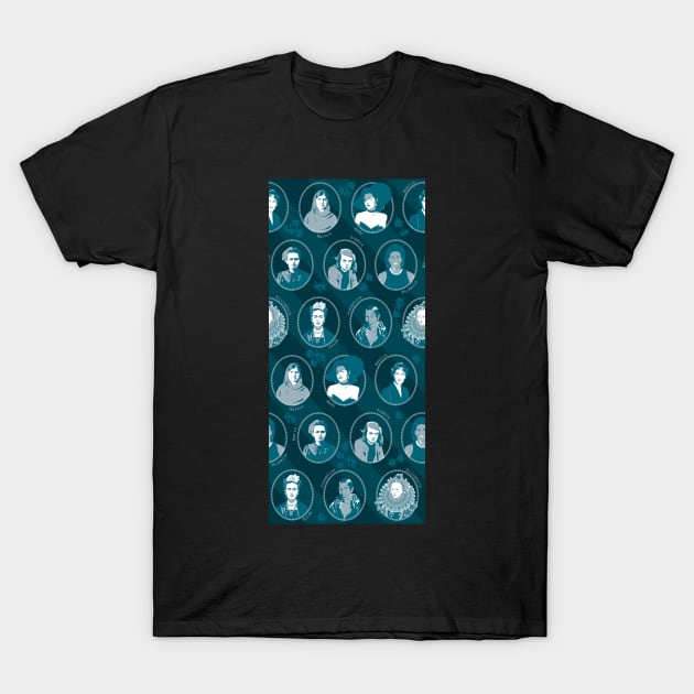 inspiring women - teal T-Shirt by kobyakov